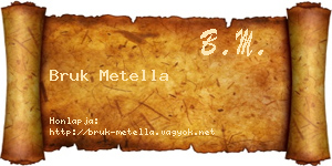 Bruk Metella névjegykártya